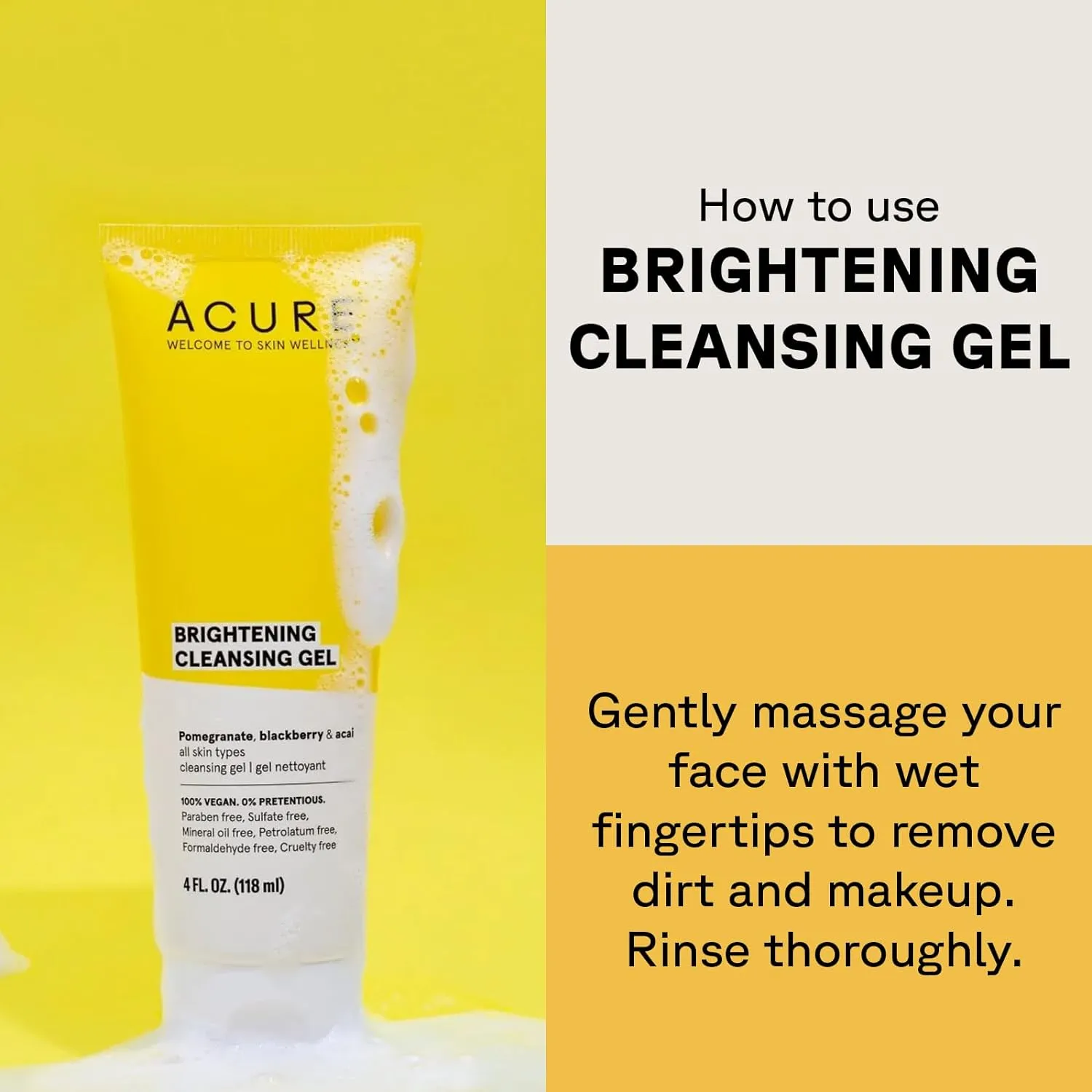 ACURE Brightening Cleansing Gel Nettoyant