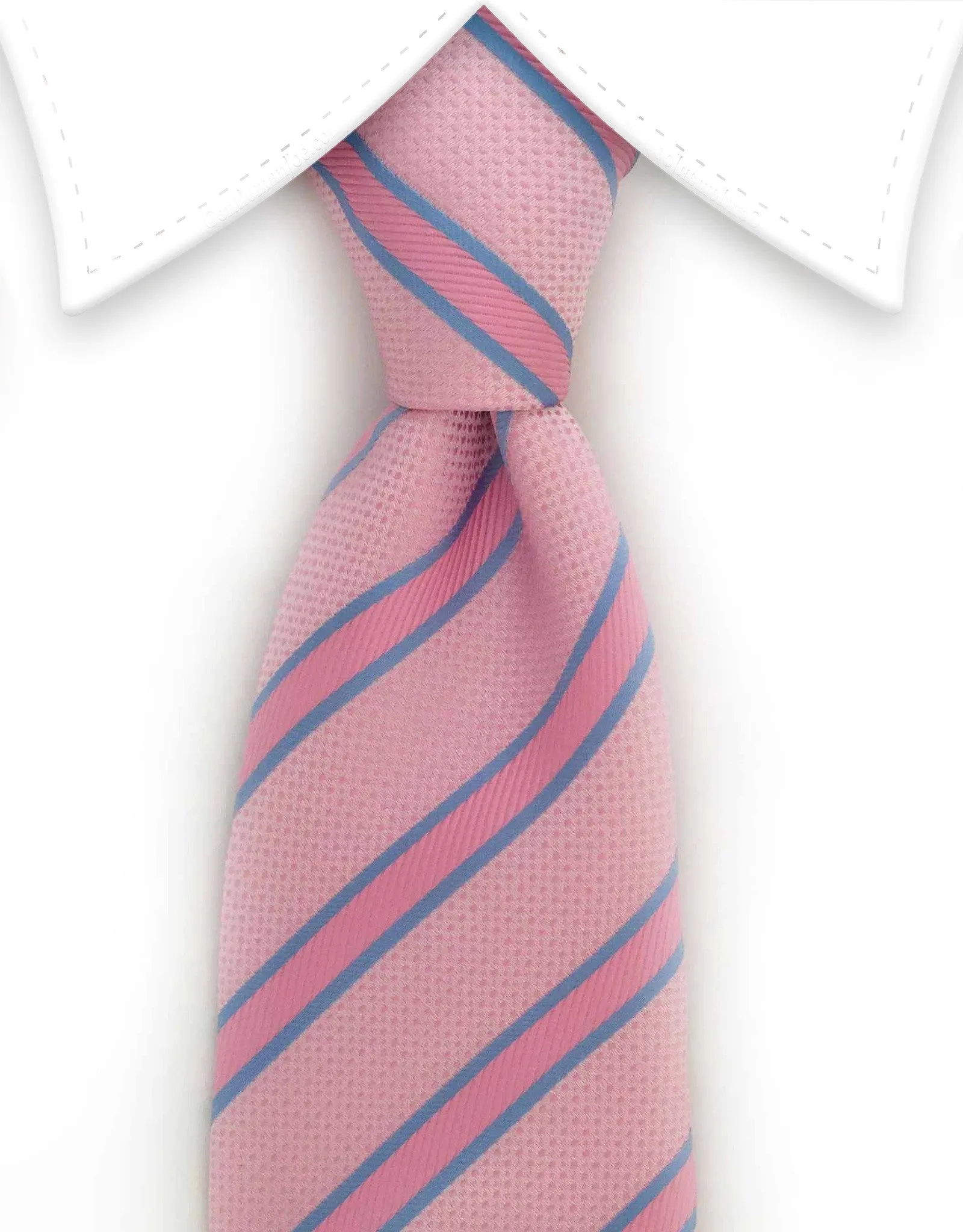 Baby Pink and Blue Striped Tie