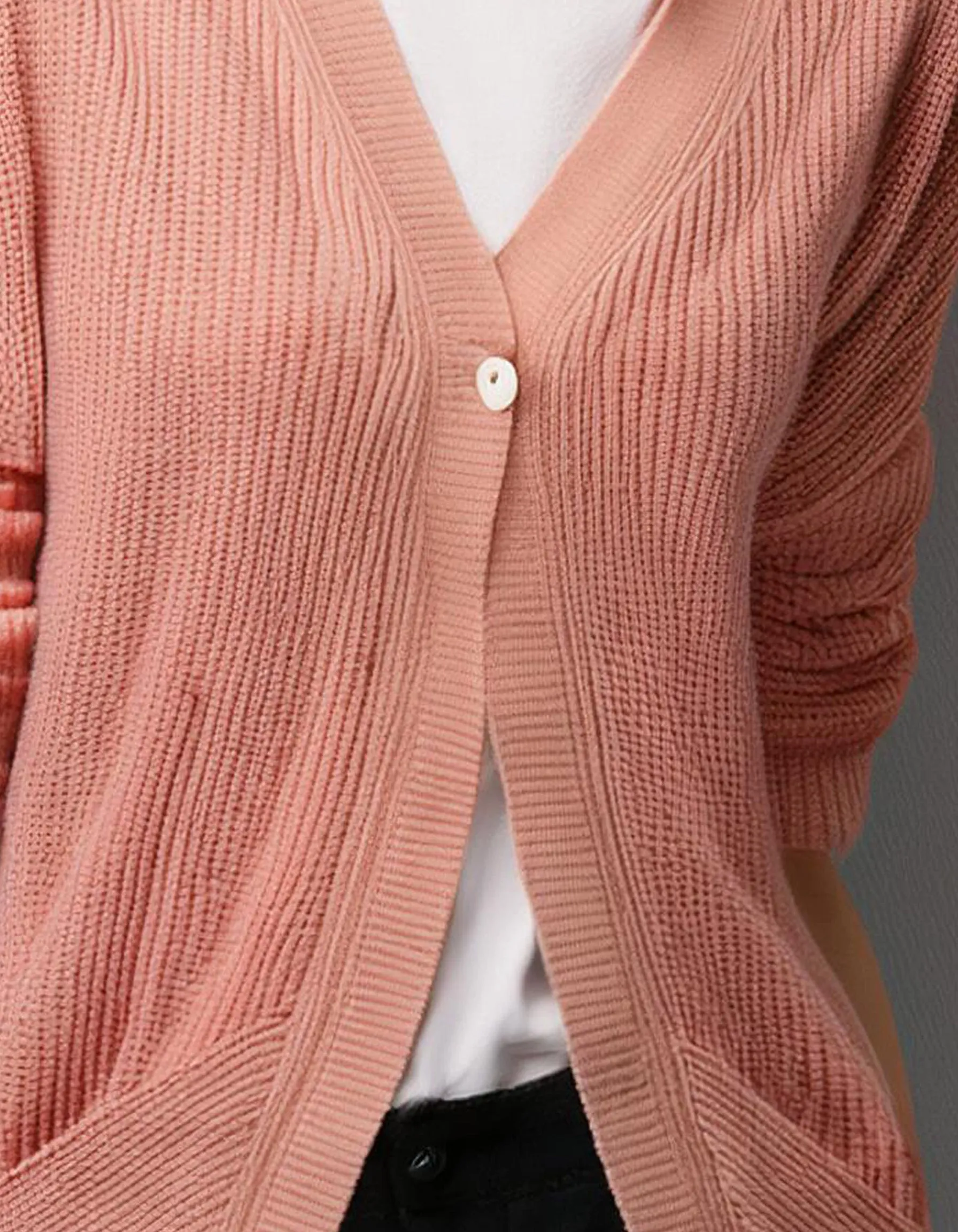 Blush Pink V-Neck Cardigan