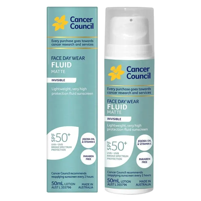 Cancer Council Face Day Wear Fluid Matte SPF50  50ml