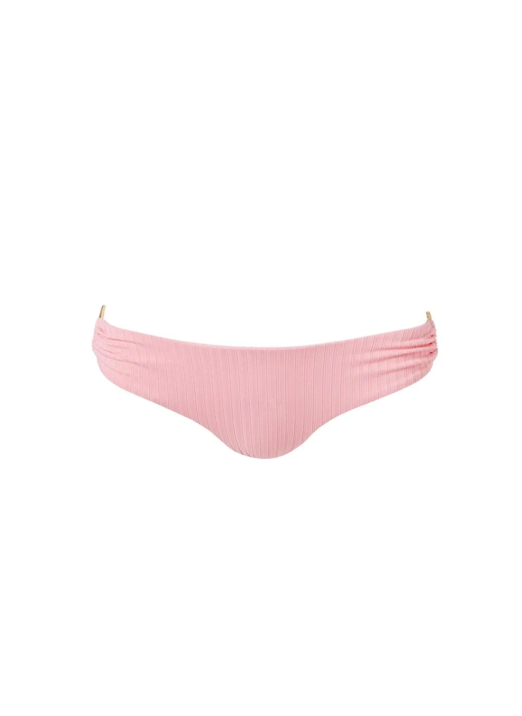 Evita Blush Ribbed Bikini Bottom