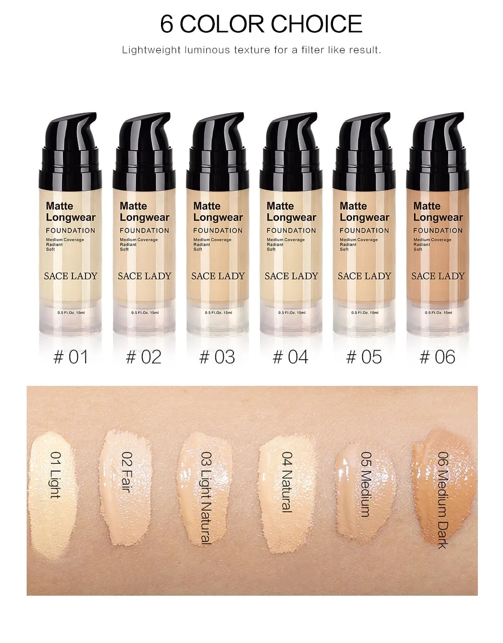 Face Foundation Cream Base Matte Finish Liquid Concealer