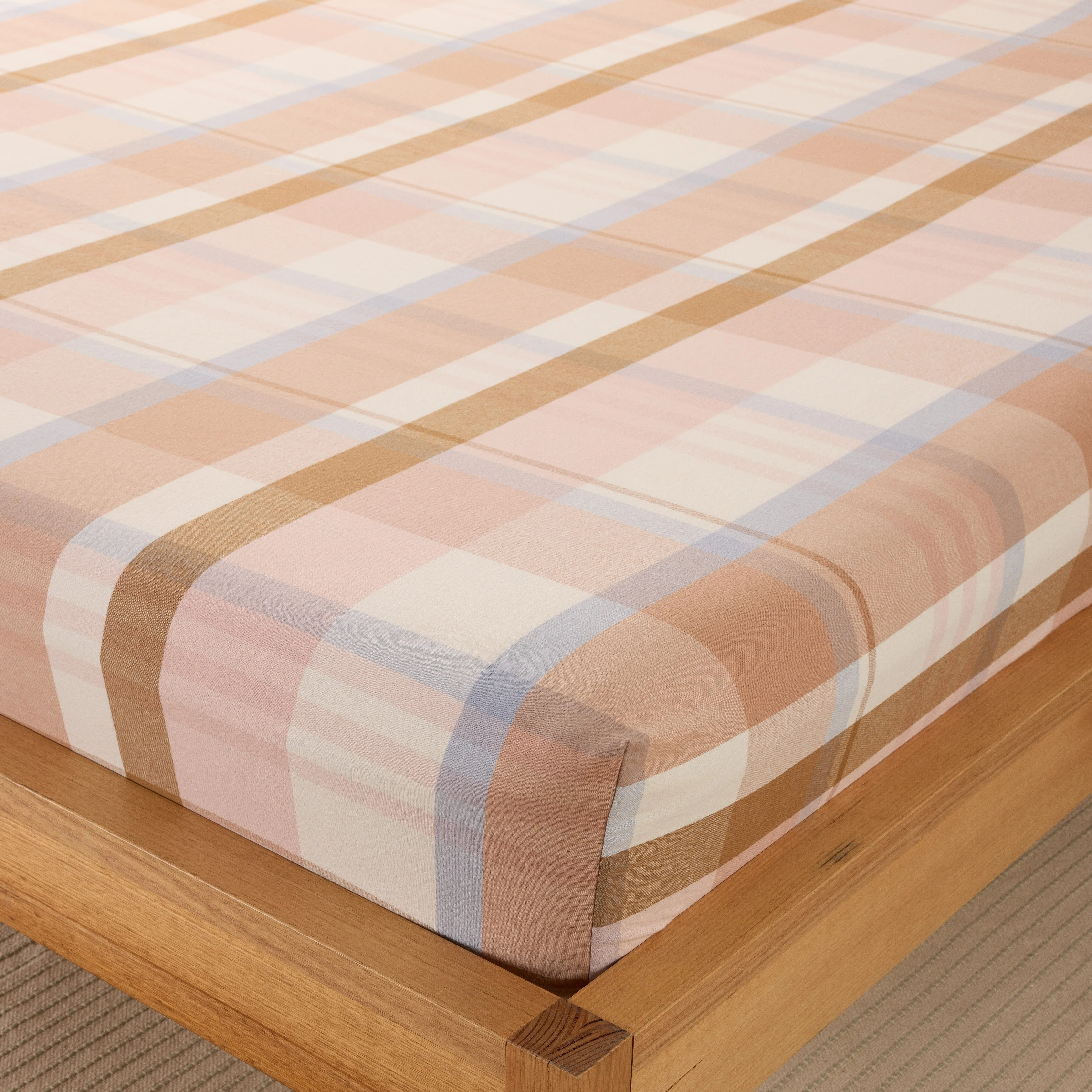 Frankie Flannelette - Marley Gingham Bed Sheets