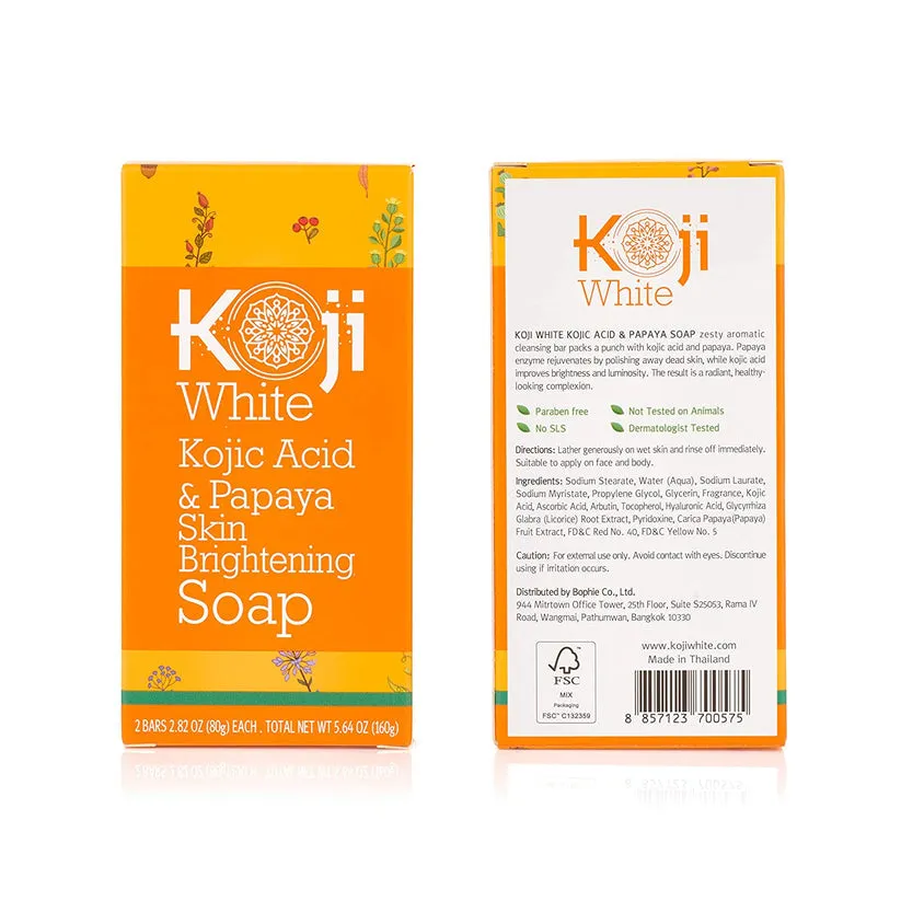 KOJIC ACID & PAPAYA SKIN BRIGHTENING SOAP (2 BARS)