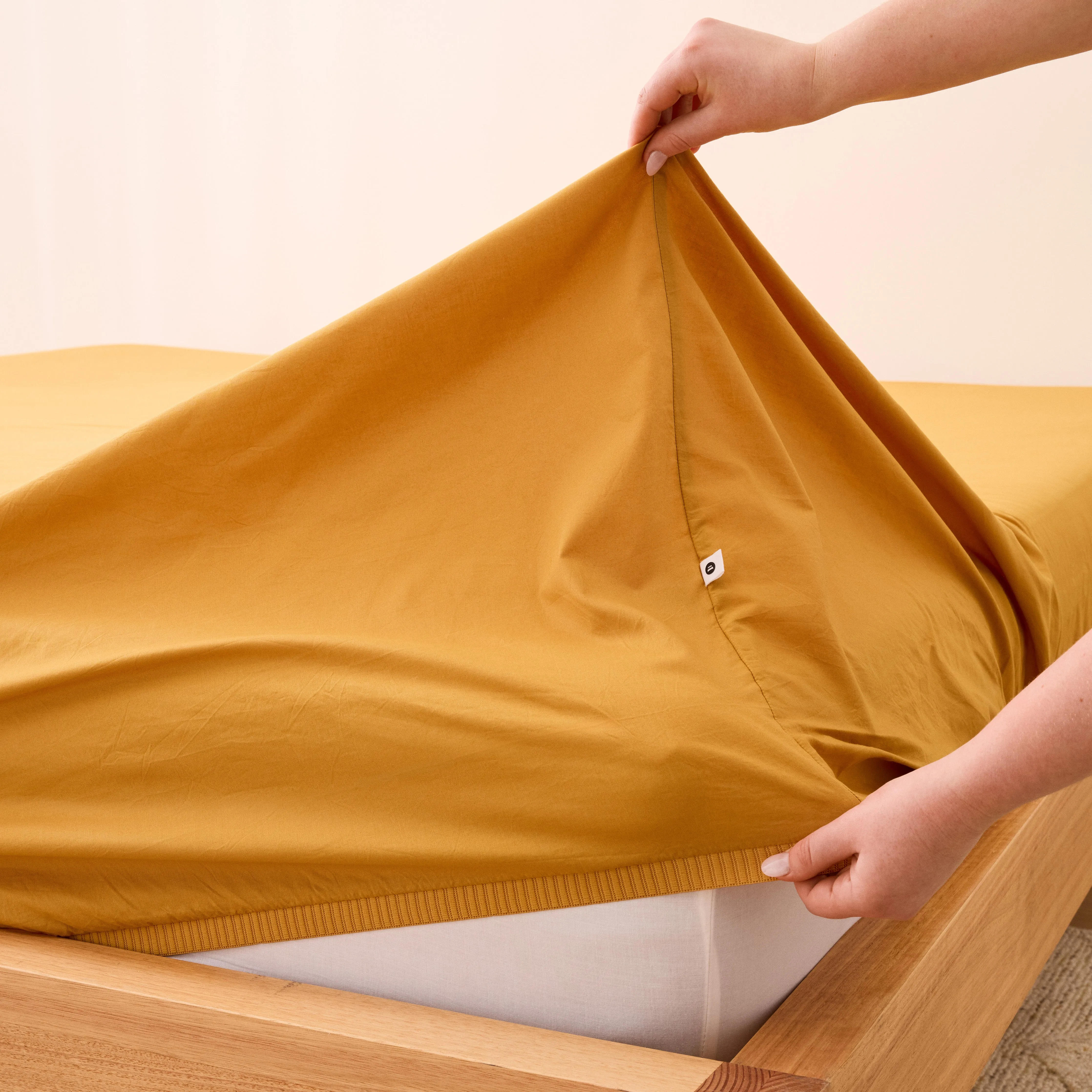 Leo Washed Cotton - Mustard Kids Bed Sheets