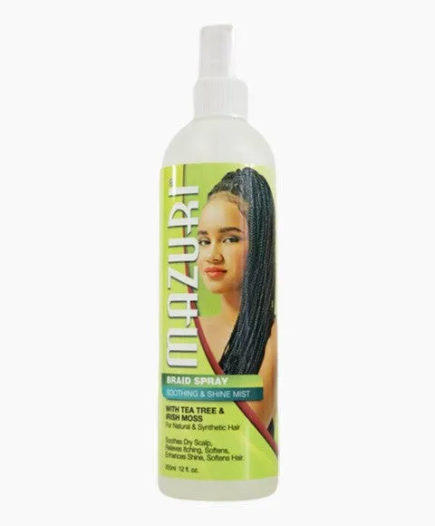 Mazuri - Braid Spray Soothing & Shine Mist with Tea Tree & Irish Moss - 355ml