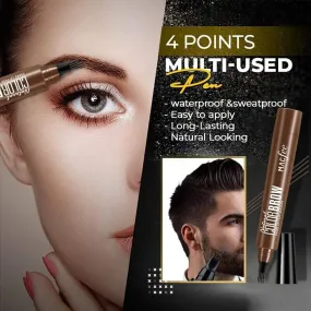 (NET) 4 Points Multi-Used Waterproof eyebrow Beard Filling Pen/560287