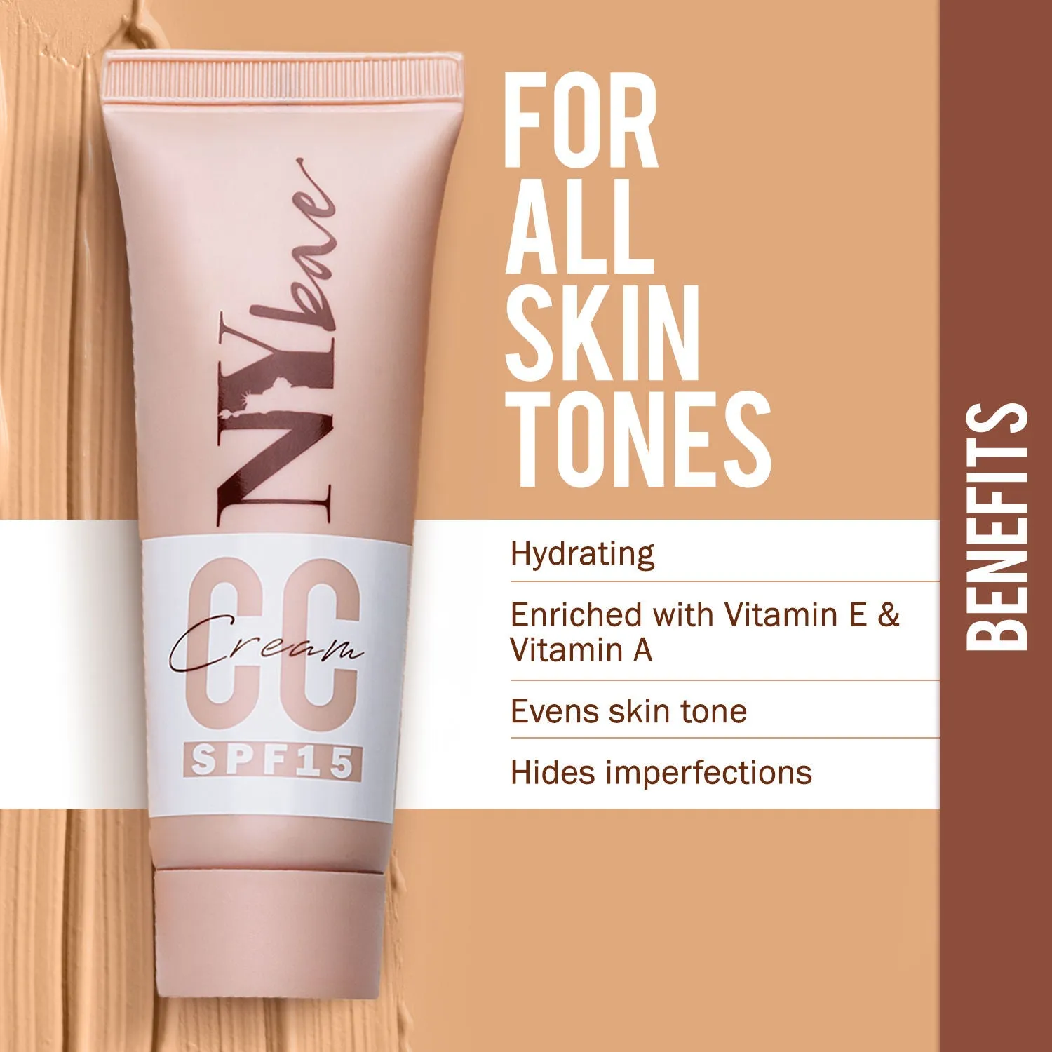 NY Bae CC Cream with SPF 15 | Sun Protection | Hydrating | Evens Skin Tone | Enriched with Vitamins | Hides Imperfections | Fair Skin Tone | Warm Undertone - Warm Pistachio 03(20g)