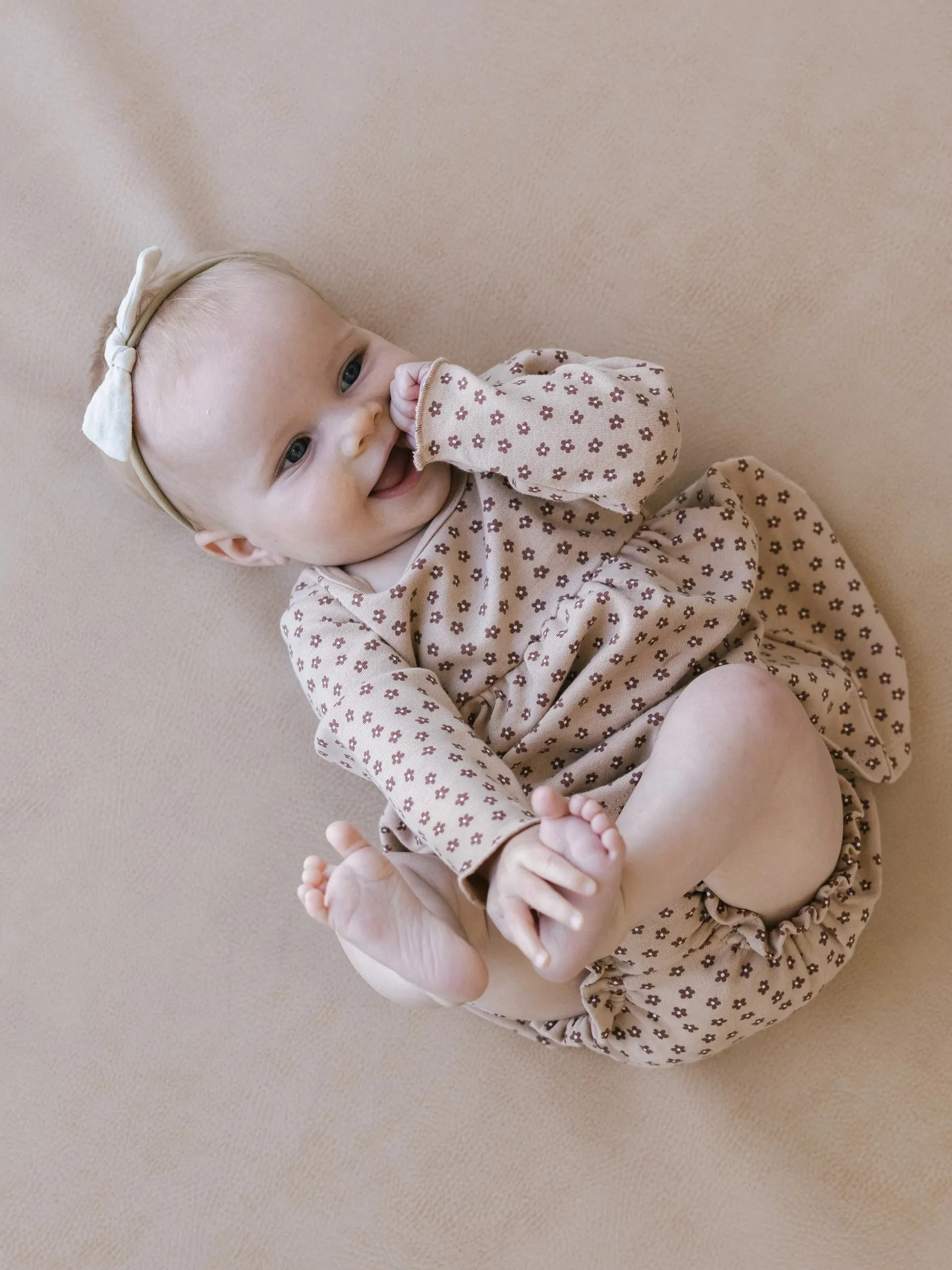 The Longsleeve Dress - Blush Floral - BABY