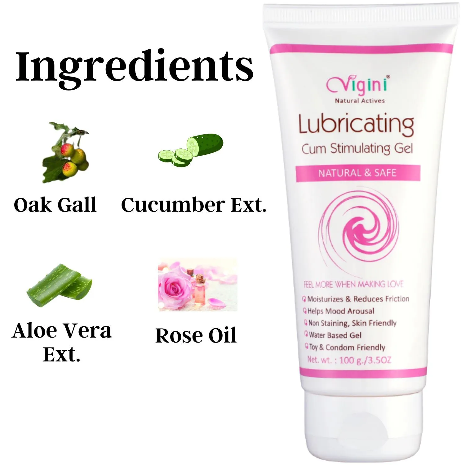 Vigini Sexual Lubricant Lube Lubricating Long Lasting Time Increase Gel Non Staining Reduce Dryness  Washable Water Base Gel