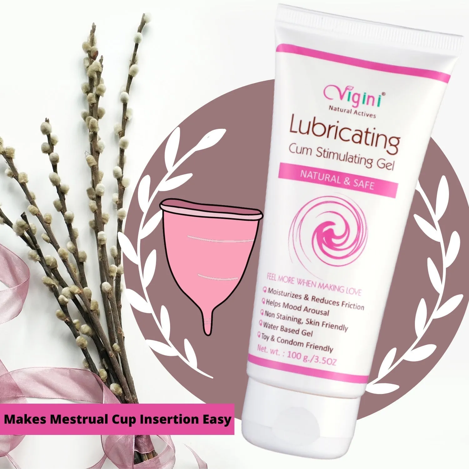 Vigini Sexual Lubricant Lube Lubricating Long Lasting Time Increase Gel Non Staining Reduce Dryness  Washable Water Base Gel